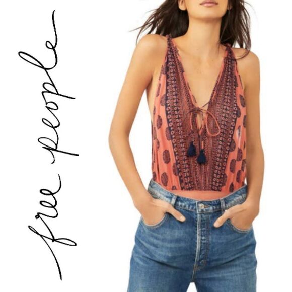 Free People Boho BodySuit with Tassels - Picture 1 of 8